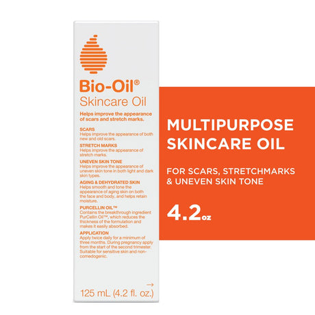 Bio-Oil Skincare Oil, Body Oil for Scars & Stretch Marks, Dermatologist Recommended, 4.2 Fl Oz