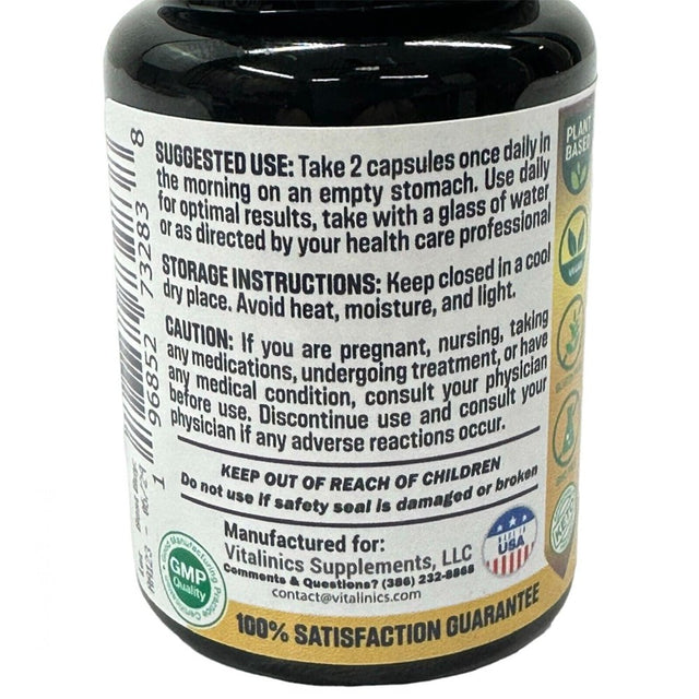 BRAIN BOOSTER Improves Memory Focus Concentration Clarity Organic Supplement - 30 Capsules