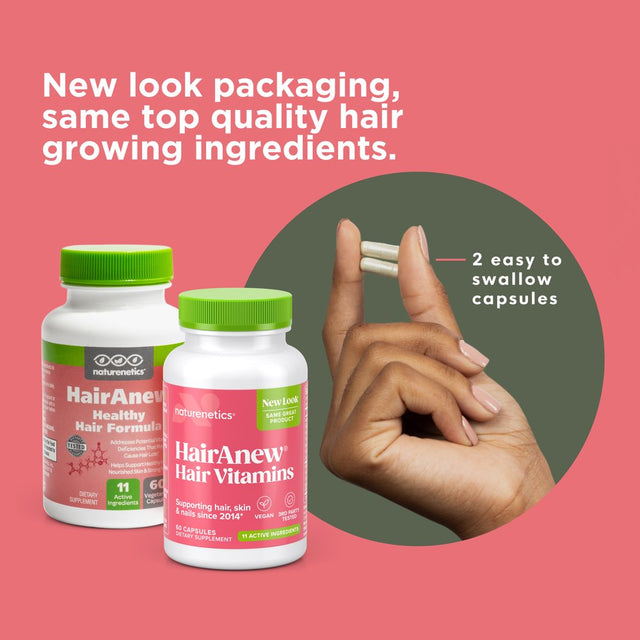 Hairanew (Unique Hair Growth Vitamins with Biotin) - Tested - for Hair, Skin & Nails - Women & Men - Addresses Vitamin Deficiencies That Could Be the Cause of Hair Loss/Lack of Regrowth