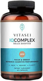 VITASEI IQ Complex AM Brain Booster Brain Supplements for Memory & Focus- Energy & Cognitive Capsules W/Ashwagandha, Quercetin & Green Tea, Memory Pills for Mental Clarity, Mental Focus- 60 Capsules