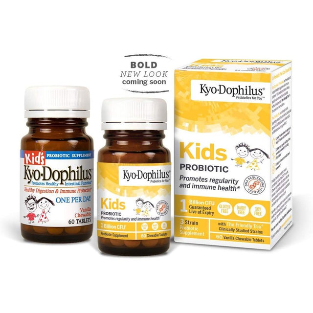 Kyo-Dophilius Kids Probiotic, Promotes Regularity and Immune Health*, 60 (Packaging May Vary)