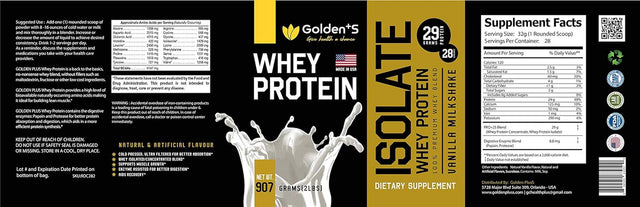 Whey Protein Isolate (Vanilla, 2 Lb)