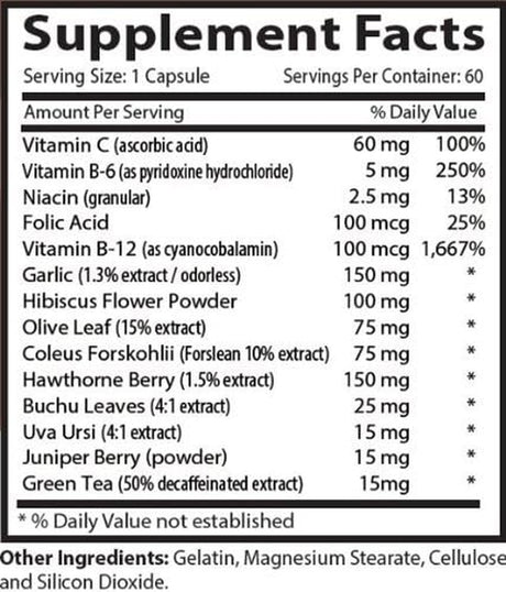 Blood Pressure Essentials - Blood Pressure Support 690MG - All Natural Formula - Garlic Pills - 1 Bottle (60 Capsules)