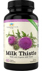 Organic Milk Thistle | Non GMO 2000Mg 4X Concentrated Vegan Daily Supplement W/Silymarin Seed Extract for Liver Support, Detox and Cleanse - 60 Veggie Capsules