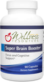 Wellness Resources Super Brain Booster with Phosphatidylserine, N-Acetyl Tyrosine, Alpha GPC and Bacopa for Mental Clarity, Focus and Memory (90 Capsules)