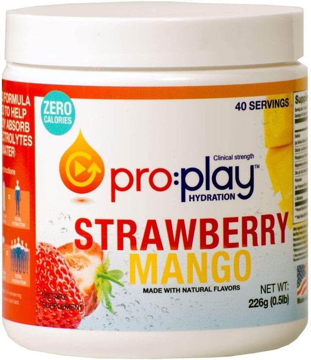 Electrolyte Hydration Drink with Magnesium + Zero Sugar in 40 Serving Tub (Strawberry Mango)