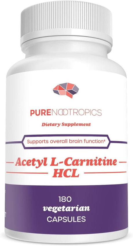 Acetyl L-Carnitine (ALCAR) 500 Mg Capsules | 180 Veg Cap Value Pack | Brain Health & Memory Support | in House & Rigorous 3Rd Party Testing for Higher Purity & Potency