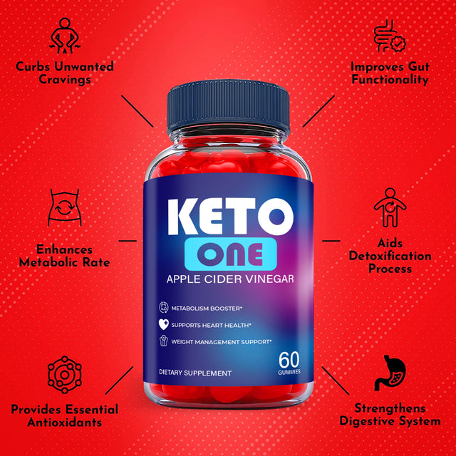 (2 Pack) Keto One Keto ACV Gummies - Supplement for Weight Loss - Energy & Focus Boosting Dietary Supplements for Weight Management & Metabolism - Fat Burn - 120 Gummies