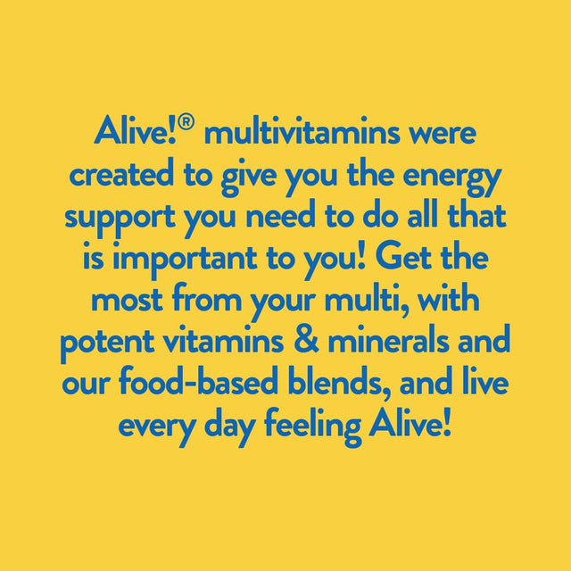 Nature’S Way Alive! Men’S 50+ Complete Multivitamin, High Potency B-Vitamins, 50 Tablets