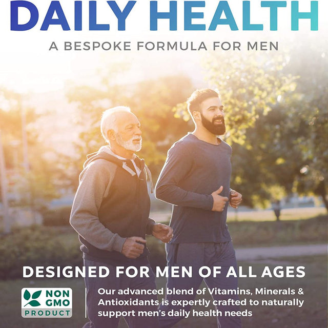 Healths Harmony Men'S Multivitamin+ (NON-GMO) Daily Vitamins & Minerals plus Energy Boost, Prostate Support, Eye Health & Antioxidants with Saw Palmetto, Lutein for Men - 60 Capsules Multi Tablet