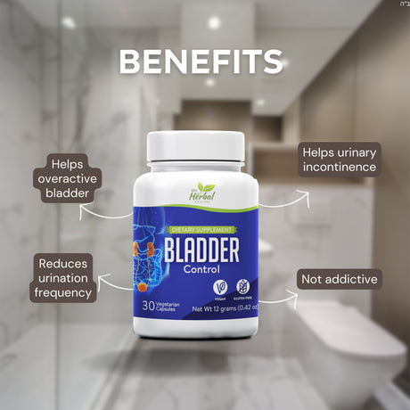 Bladder Control Supplement - Reduces Urinary Incontinence and Urination Frequency - Help Overactive Bladder - Natural Herbal Supplement