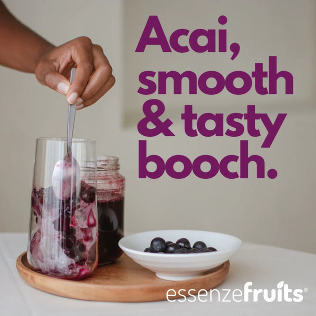 Instant Acai Kombucha on the Go Superfood - Drink Mix with Probiotics and Prebiotics, Vitamin C, Delicious Acai Berry Taste and No Added Sugar Make up to 30 Cups of Refreshing Kombucha, 8 Oz (226G).