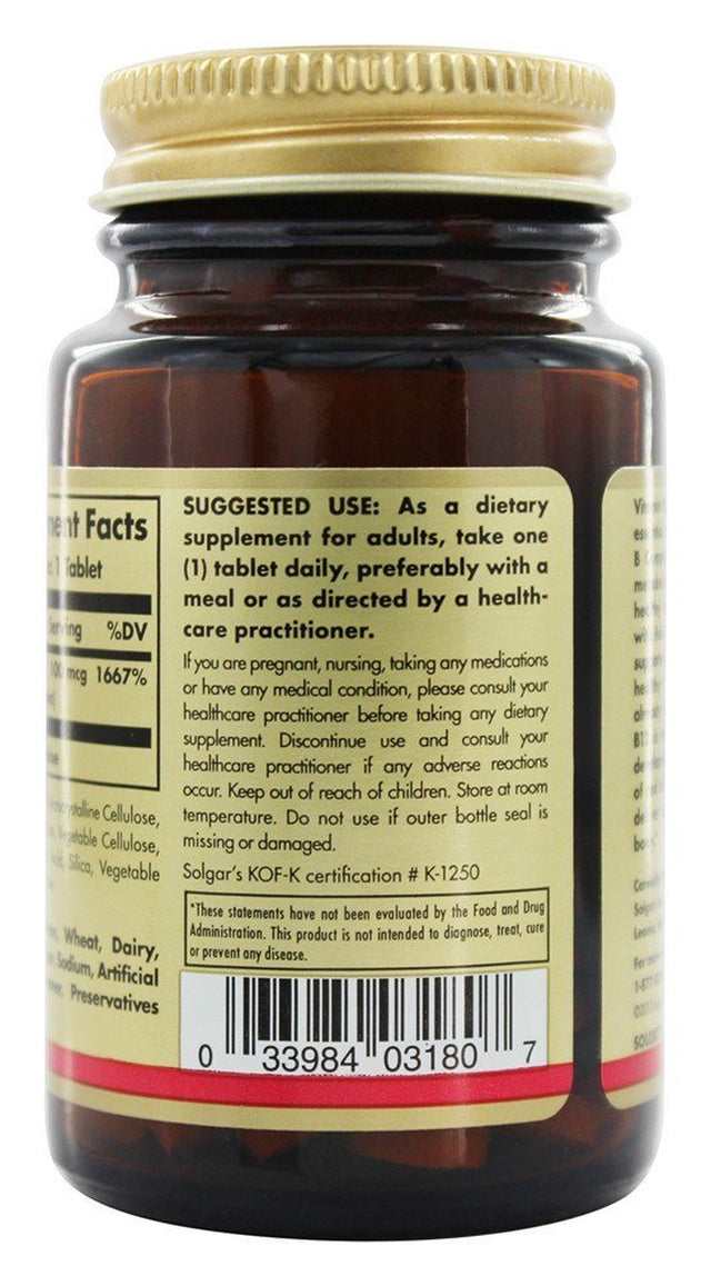 Solgar Vitamin B-12 100Mcg 100 Tablet