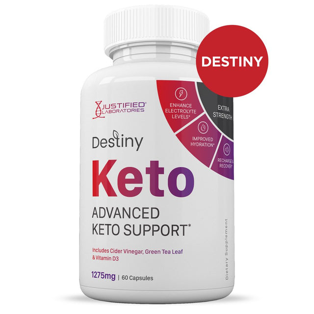 (2 Pack) Destiny Keto ACV Pills 1275Mg Alternative to Gummies Dietary Supplement 120 Capsules