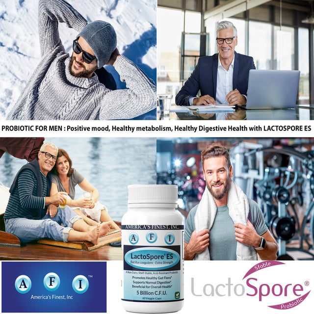 AFI Lactospore | Bacillus Coagulans, Probiotic Support - Digestive | Immune Support | Vaginal Health | Healthy Mood | 5 Billion per Capsule