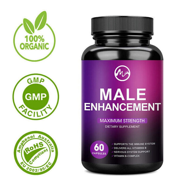 Minch Male 60 Capsules,Longer,Growth,Thicker,Male Supplement with Ginseng