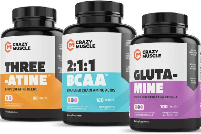 Get Bigger with Glutamine, BCAA and Creatine