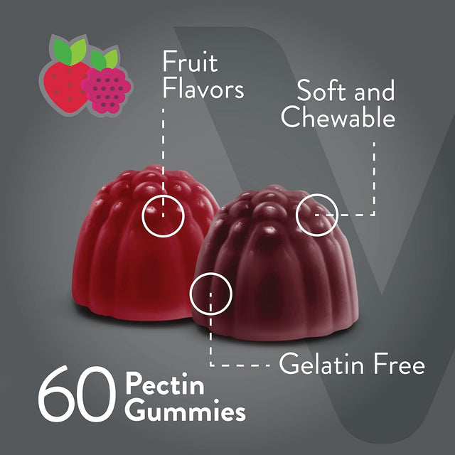 Viteey Fiber Prebiotic [Zero Sugar Added] Gummies - Digestive Heath Regularity Support, Natural Weight Support, Vegan Dietary Supplement, Good for Adults Teens & Kids - Fruit Flavored Pectin Gummy