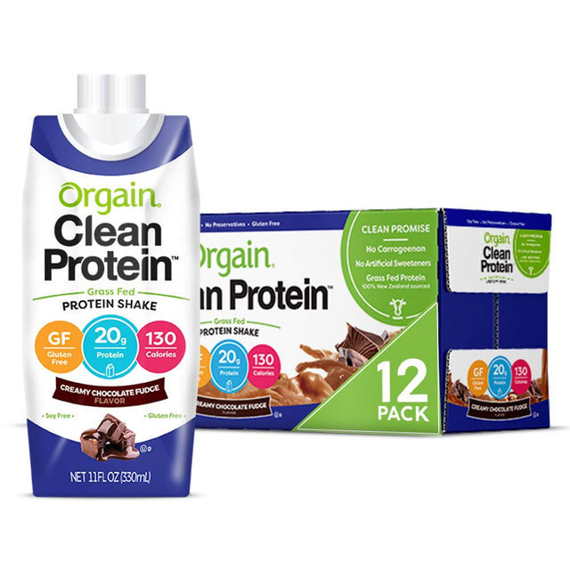 Orgain Organic & Clean Protein Shakes, Creamy Chocolate (12 Pack)