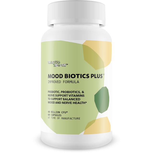 Mood Biotics plus - Our Best Happy Probiotic Mood Support - Mood Boosting Probiotic - Mood Probiotic Brain Support - Gut Brain Health - Mood Probiotics for Women - Mood Probiotics for Men - Synbiotic