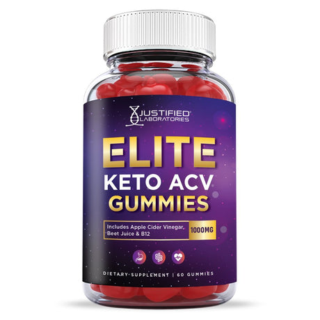 (5 Pack) Elite Keto ACV Gummies 1000MG Dietary Supplement 300 Gummys