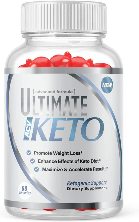 (1 Pack) Ultimate Keto ACV Gummies - Supplement for Weight Loss - Energy & Focus Boosting Dietary Supplements for Weight Management & Metabolism - Fat Burn - 60 Gummies