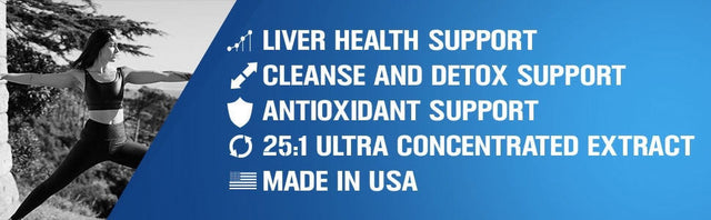 Milk Thistle Capsules Liver Cleanse & Detox 60Ct - EVL Nutrition Herbal Liver Support Supplement with Silymarin Milk Thistle Extract 300Mg