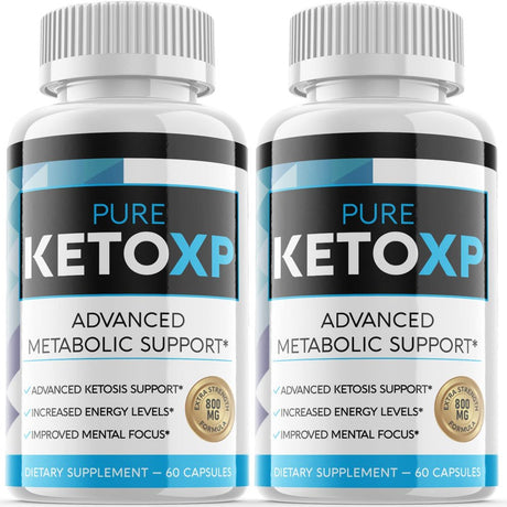 (2 Pack) Pure Keto XP - Keto Weight Loss Formula - Energy & Focus Boosting Dietary Supplements for Weight Management & Metabolism - Advanced Fat Burn Raspberry Ketones Pills - 120 Capsules