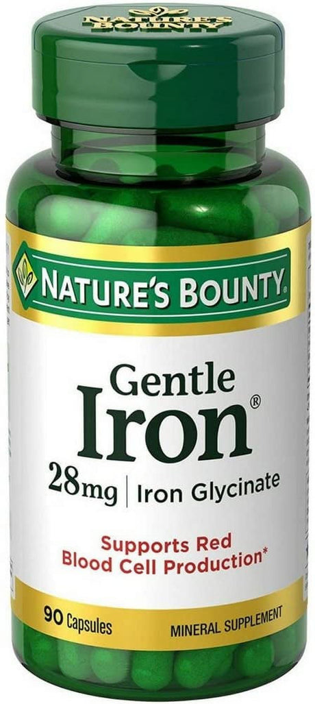 Nature'S Bounty Gentle Iron Iron Glycinate 28 Mg Caps, 90 Ct