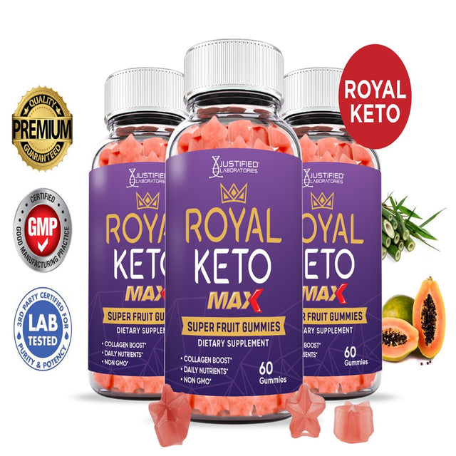 (3 Pack) Royal Keto Max Gummies Dietary Supplement 180 Gummys