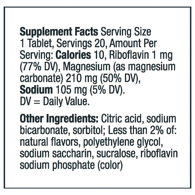 VOOST Magnesium Vitamin Supplement, Effervescent Vitamin Drink Tablet, Lemon Lime Flavor, 20 Ct