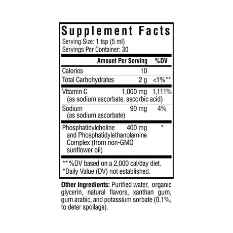 Seeking Health Optimal Liposomal Vitamin C, Natural Lemon, 1,000 Mg, 5 Fl Oz (150 Ml)