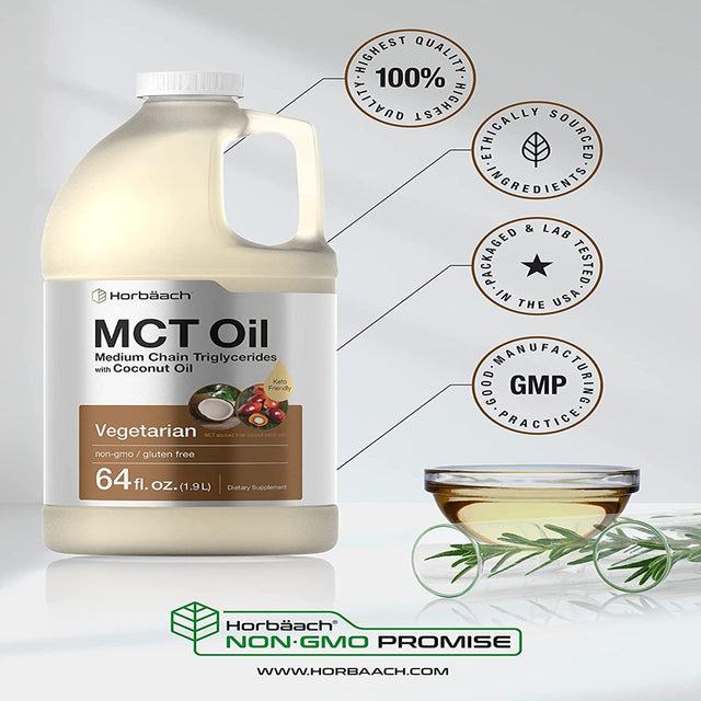 Keto MCT Oil 64 Oz | Blends with Coffee, Tea, and Juice Drinks | by Horbaach