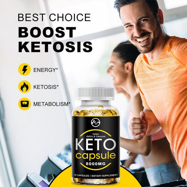 Keto Burn Advanced Weight Loss Fat Burner Diet Pills Ketogenix BHB Ketones 8000 Mg 60 Capsules