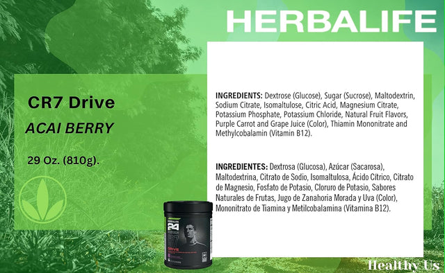 HERBALIFE24 CR7 Drive: Acai Berry (810G) Nutrition for the 24-Hour Athlete,Advanced Hydration Powder Mix and Fuel for Your Active Lifestyle, Natural Flavor, No Artificial Sweetener