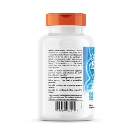 Doctor'S Best Vitamin C with Quali-C 1000 Mg, Non-Gmo, Vegan, Gluten Free, Soy Free, Sourced from Scotland, 360 Veggie Caps