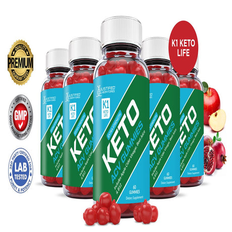 (5 Pack) K1 ACV Gummies 1000MG Dietary Supplement 300 Gummys