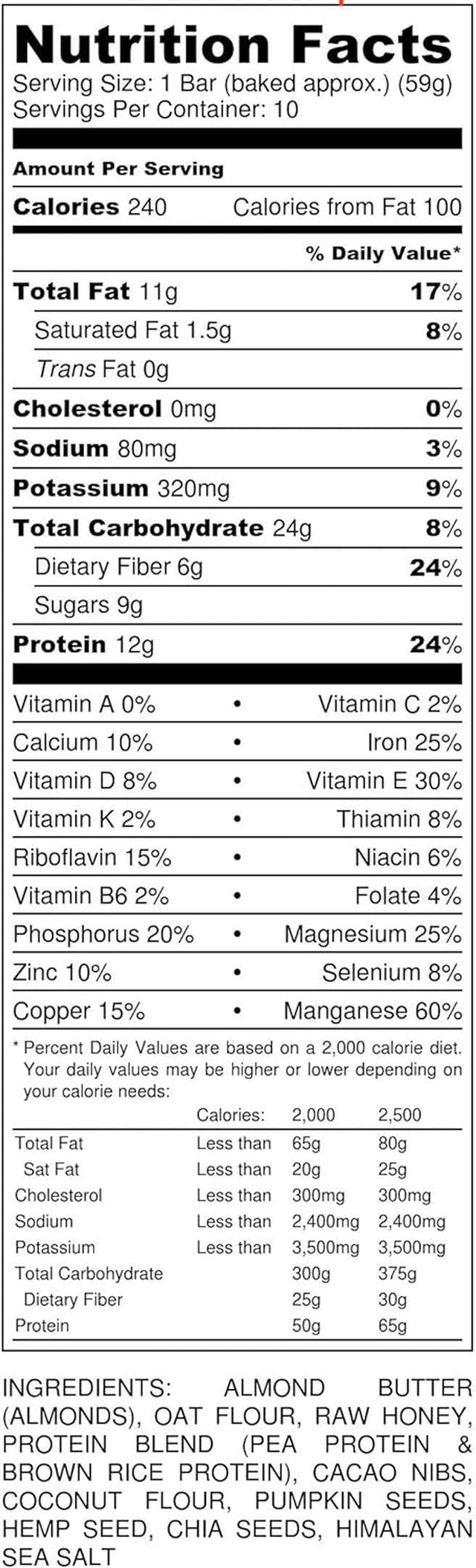 Bakebars All-Natural Protein Bar Kit - Chocolate Chip - Includes Pre-Measured, Macro-Friendly Ingredients for 10 Nutrition Bars - Soy, Dairy & Gluten-Free -Healthy Snack with Nutrients, Flavor & Fiber