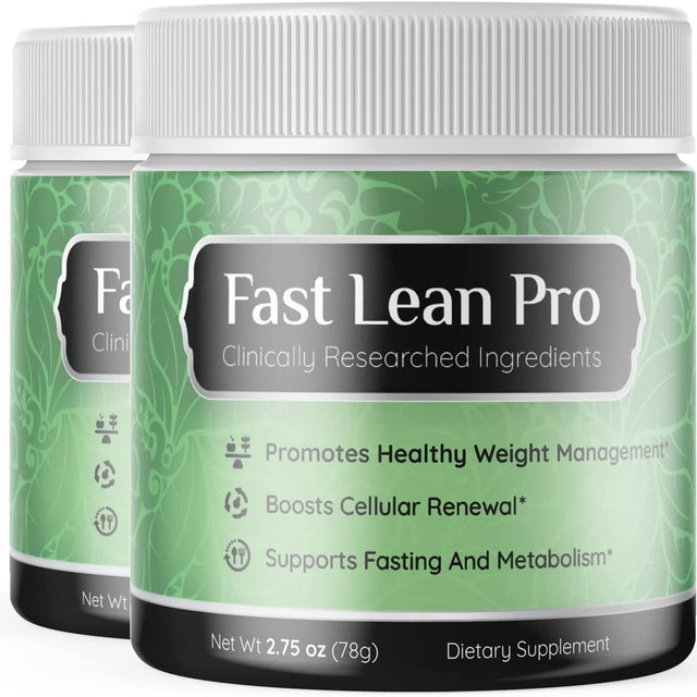 (2 Pack) Fast Lean Pro - Dietary Supplement Keto Powder Shake for Weight Loss Management & Metabolism - Appetite Suppressant