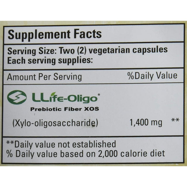 Bio Nutrition Pre-Biotic Life Oligo Veg-Caps 60Ct Fiber XOS Digestive Support