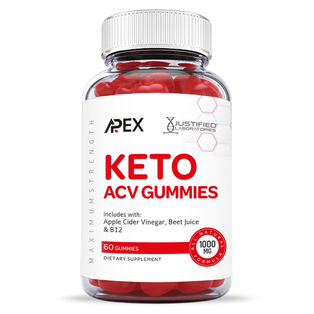 (5 Pack) Apex Keto ACV Gummies 1000MG Dietary Supplement 300 Gummys