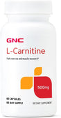 GNC L-Carnitine 500Mg, 60 Capsules, Helps Metabolize Long-Chain Fatty Acids