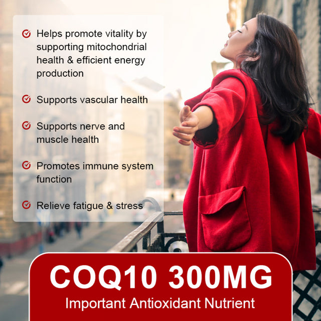 Alliwise Coq10 Capsules 300Mg,For Heart Health Antioxidant Coq10 Softgel Diet Supplement - 120 CT