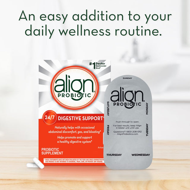 Align Probiotics, Daily Probiotic Supplement for Digestive Health, 56 Capsules, Unisex