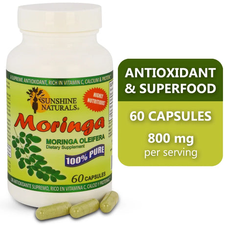 Sunshine Naturals Moringa Oleifera Capsules, 800 Mg, 60 Ct