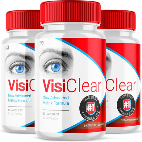 (3 Pack) Visiclear - New Advanced Revolutionary Eye Health Matrix Formula - Supports Healthy Vision - Supplement for Eyes Sight - 180 Capsules