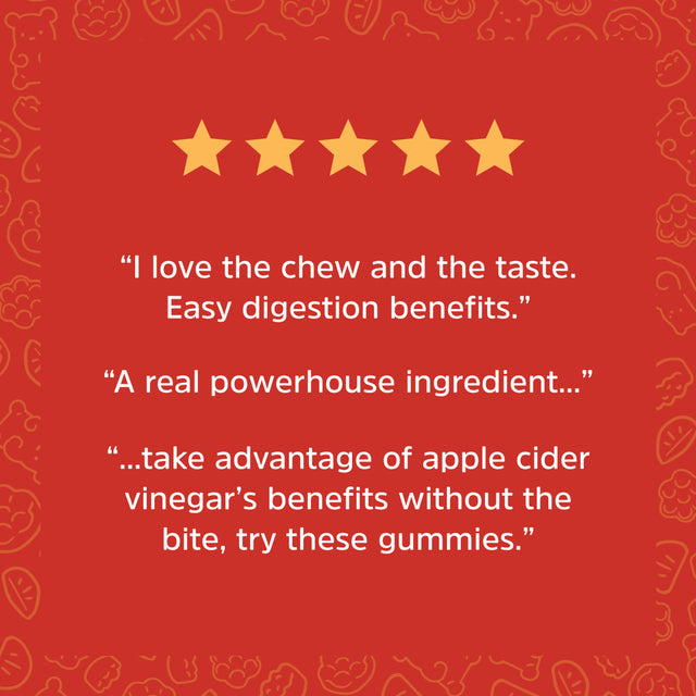 Zhou Nutrition Apple Cider Vinegar Gummies with the Mother - ACV Vegan Detox Cleanse - Gluten Free Probiotic Supplement for Digestion Support - 60 Gummies