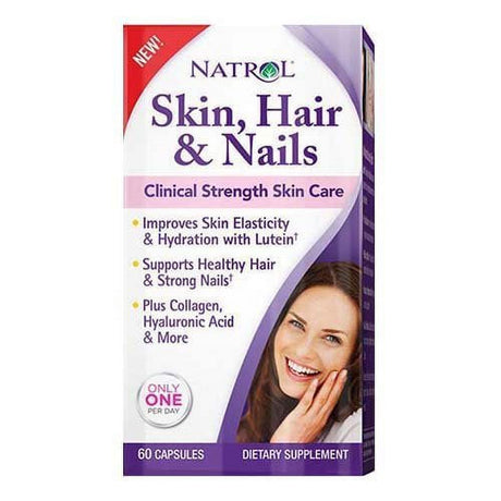 Natrol Skin, Hair and Nails Strength Skin Care Capsules, 60 Ea