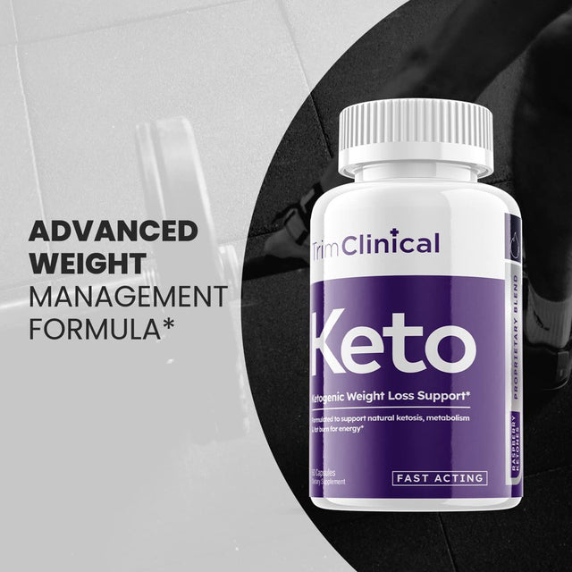 (1 Pack) Trim Clinical Keto - Supplement for Weight Loss - Energy & Focus Boosting Dietary Supplements for Weight Management & Metabolism - Advanced Fat Burn Raspberry Ketones Pills - 60 Capsules