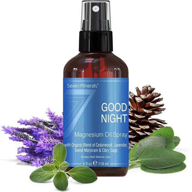 Natural Sleeping Aid for Insomnia and a Good Night'S Sleep - Powerful Magnesium Oil Blend with Organic Essential Oils - Made in USA - 4 Fl Oz by Seven Minerals